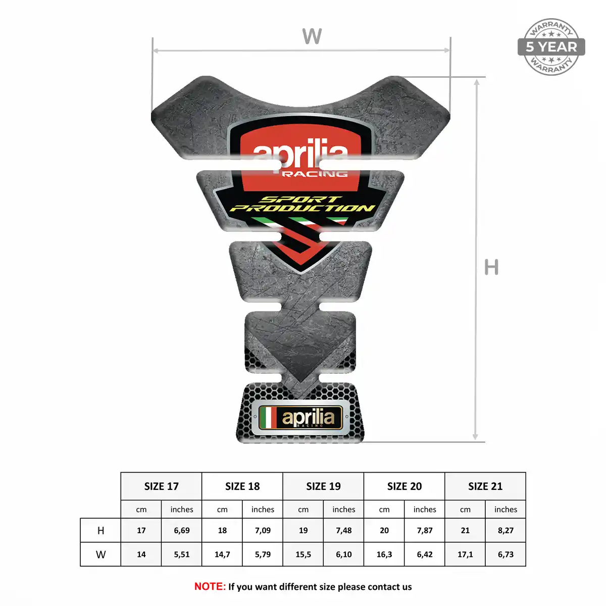 Aprilia Tank Guard Motorcycle Refined Design