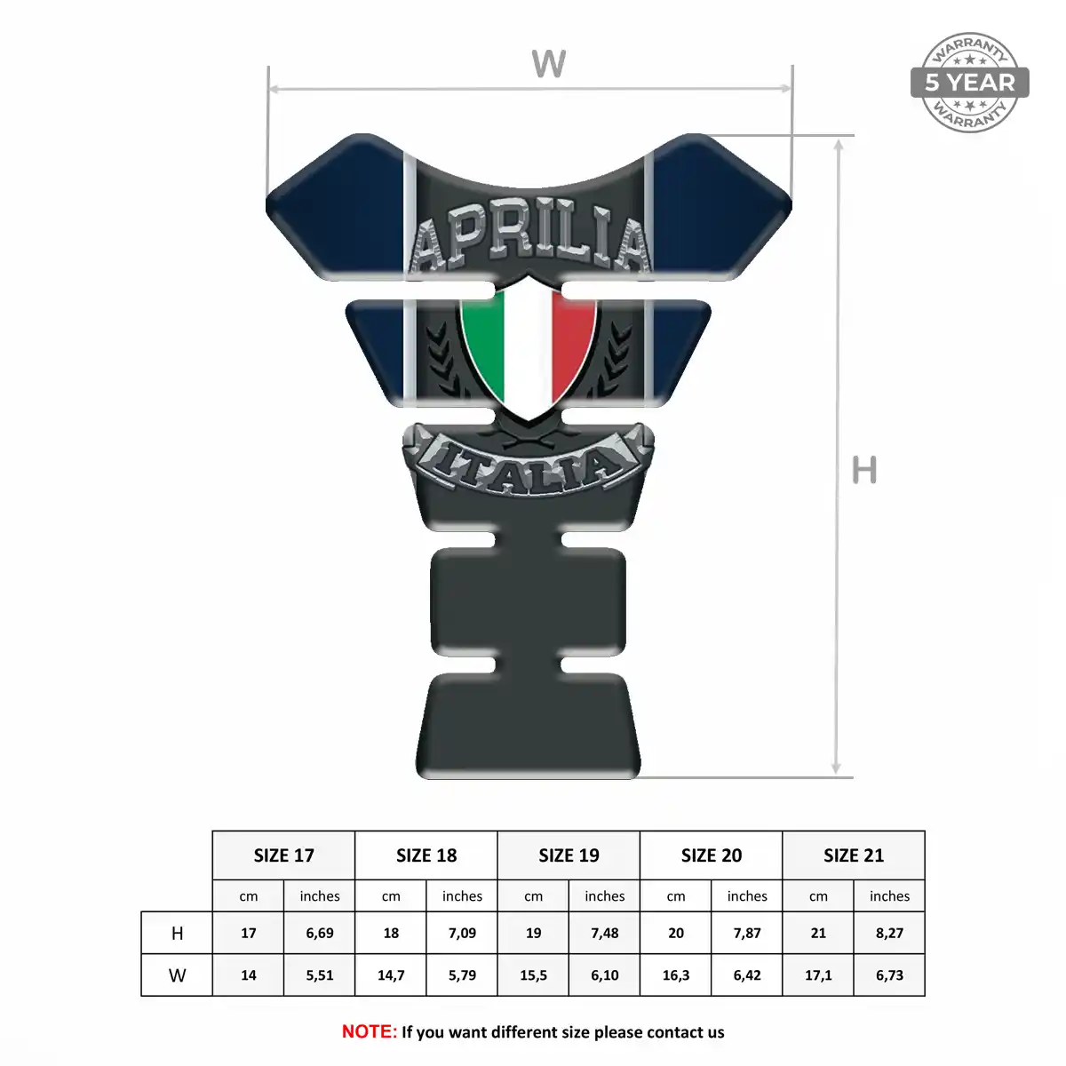 Aprilia Tank Guard Motorcycle Signature Grade