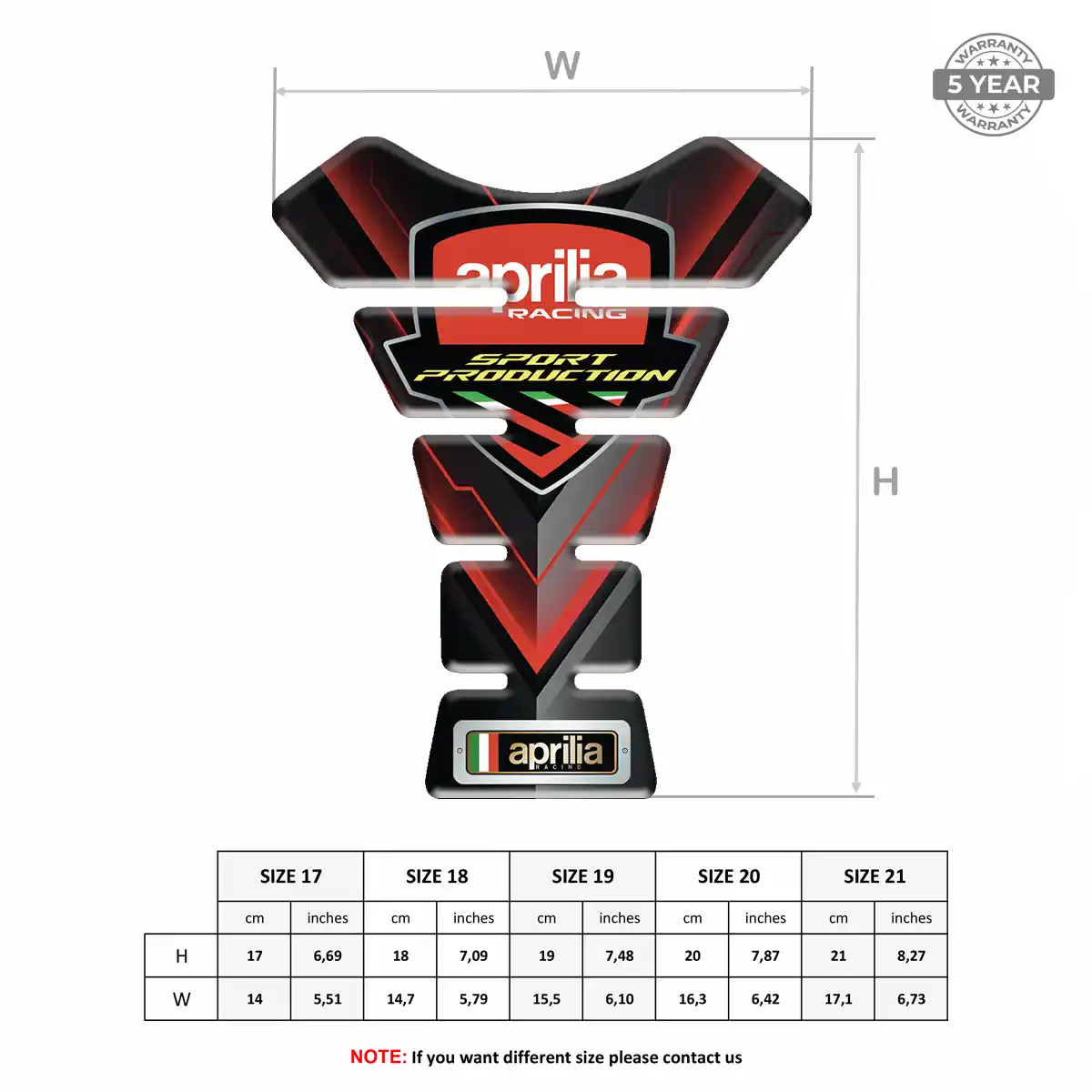Aprilia Tank Guard Motorcycle Superior Craft
