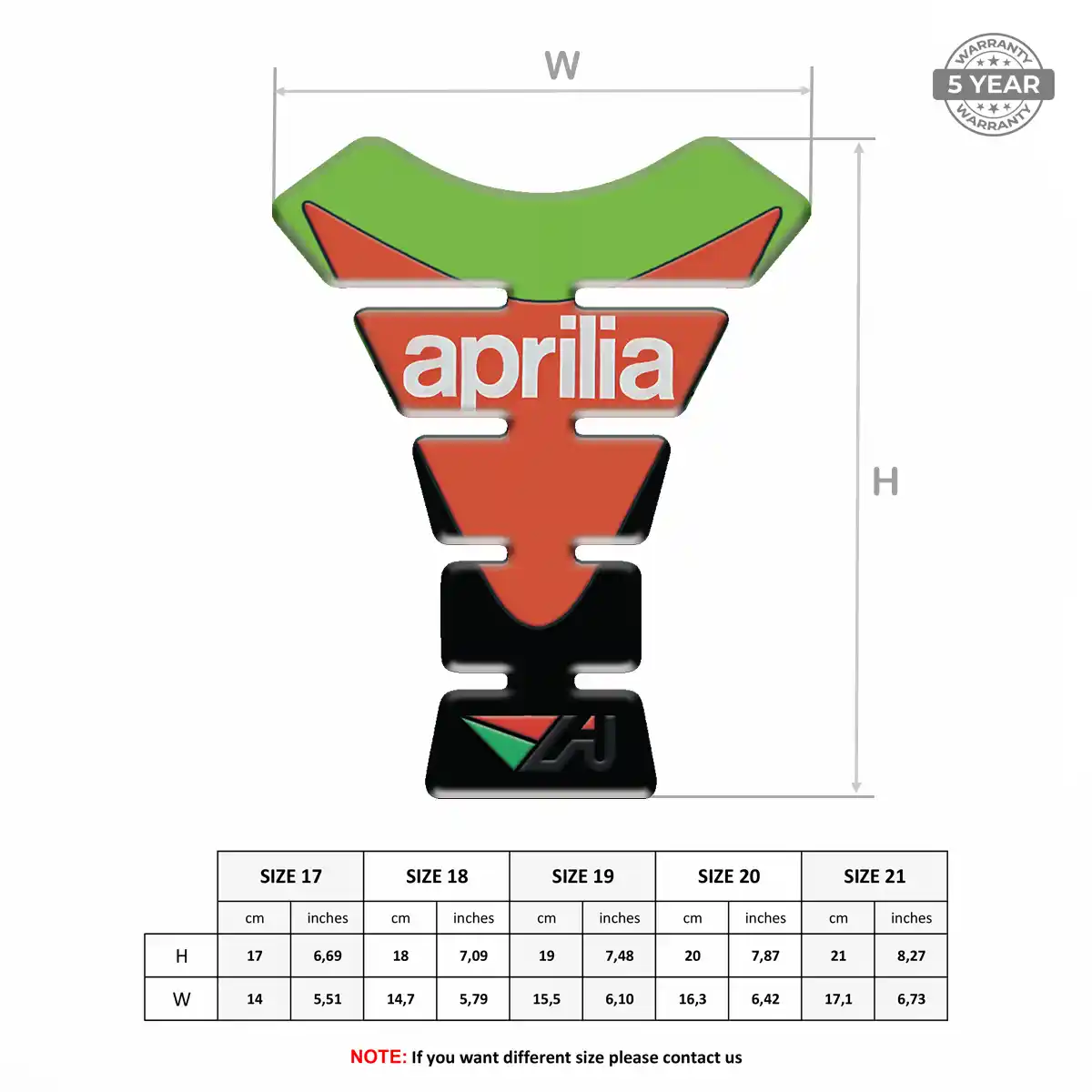 Aprilia Tank Guard Pad Deluxe Edition