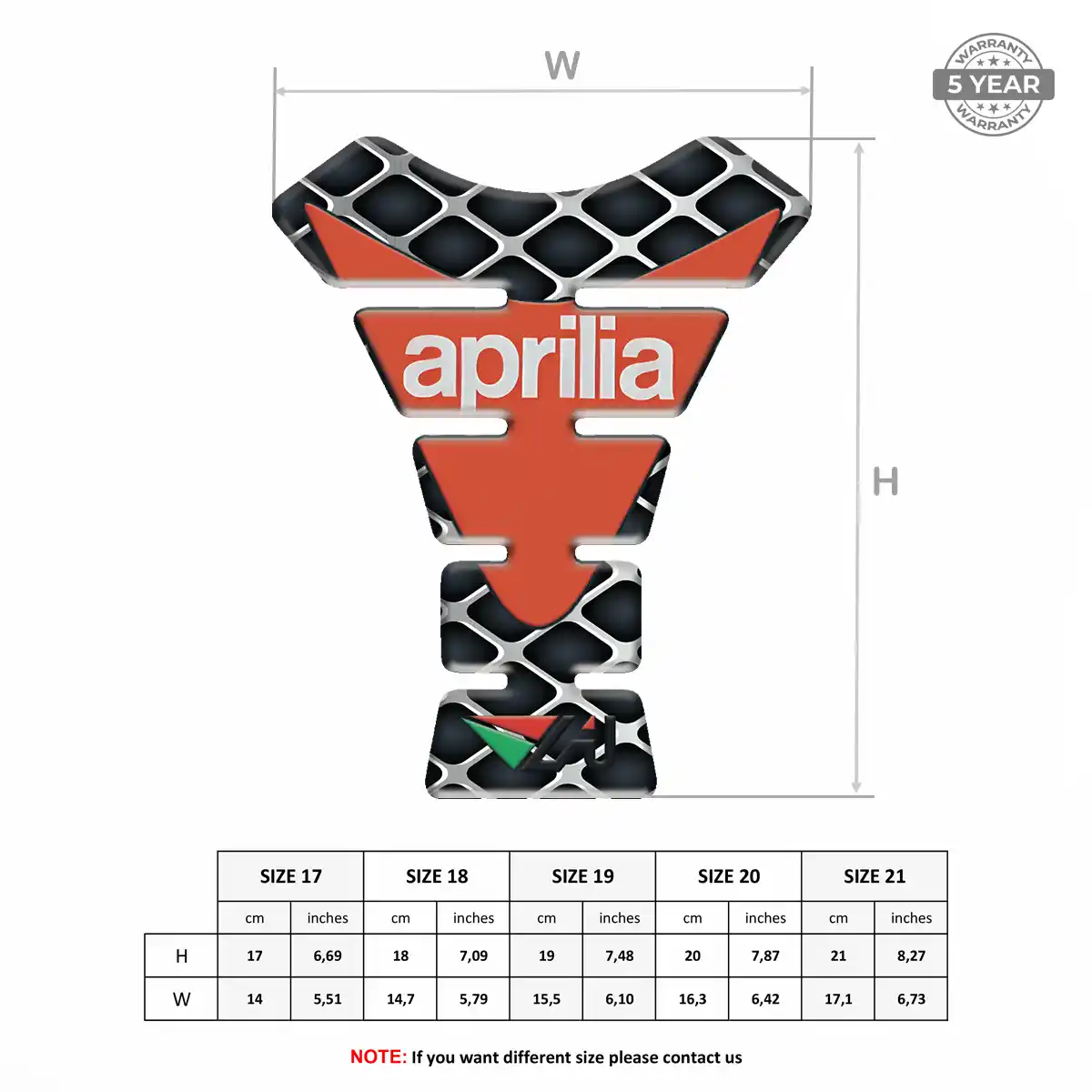 Aprilia Tank Guard Pad Elite Finish