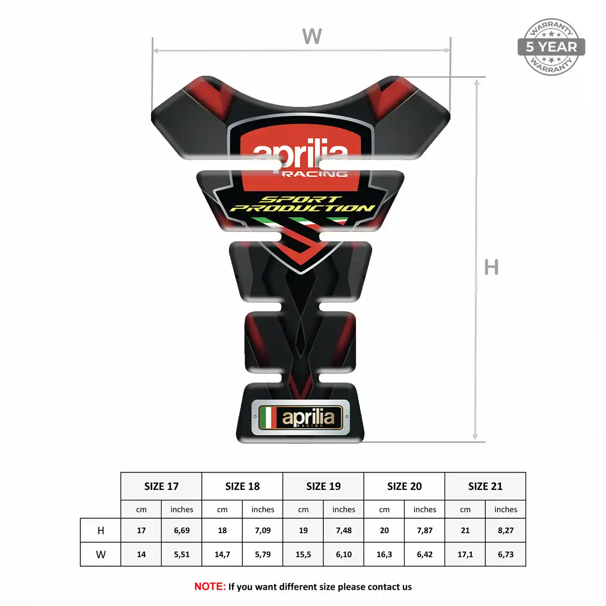 Aprilia Tank Guard Pad Motorbike Deluxe Edition