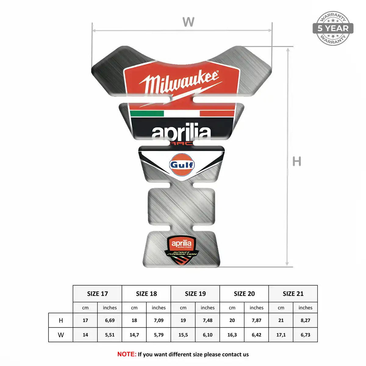 Aprilia Tank Guard Pad Motorbike Prime Quality