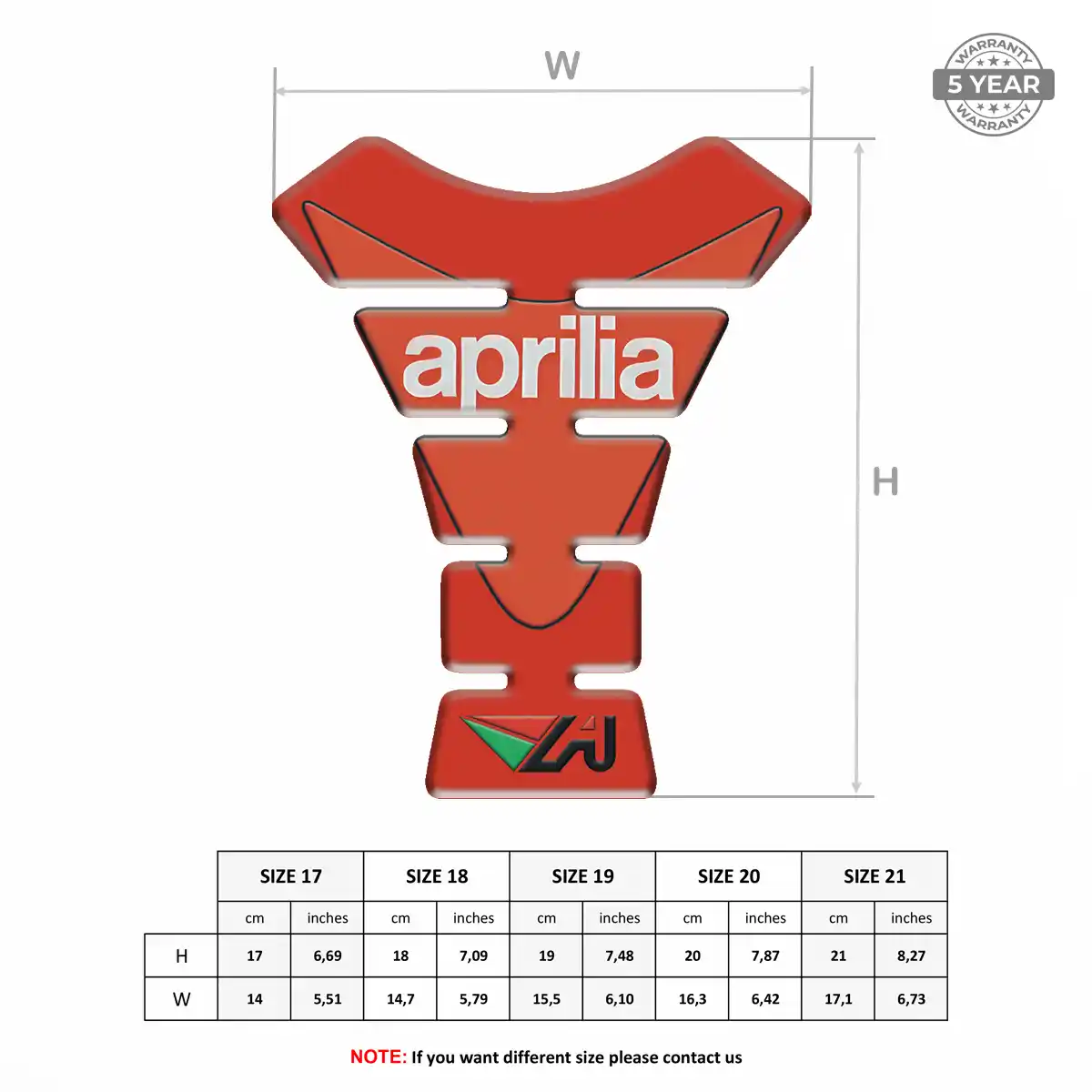Aprilia Tank Guard Pad Motorcycle Elite Edition