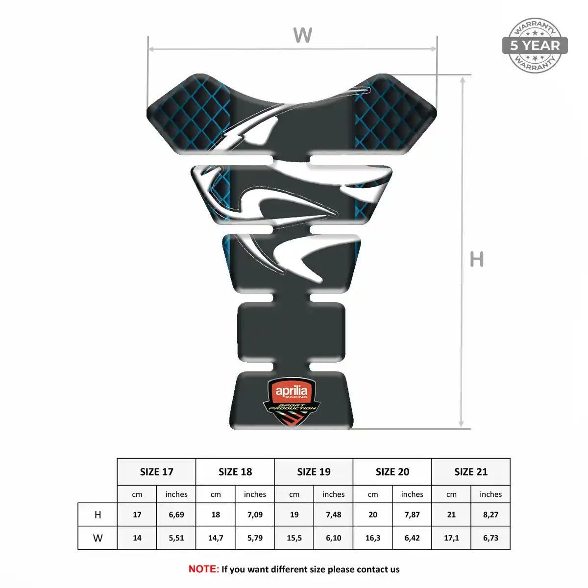 Aprilia Tank Guard Pad Motorcycle Noble Edition