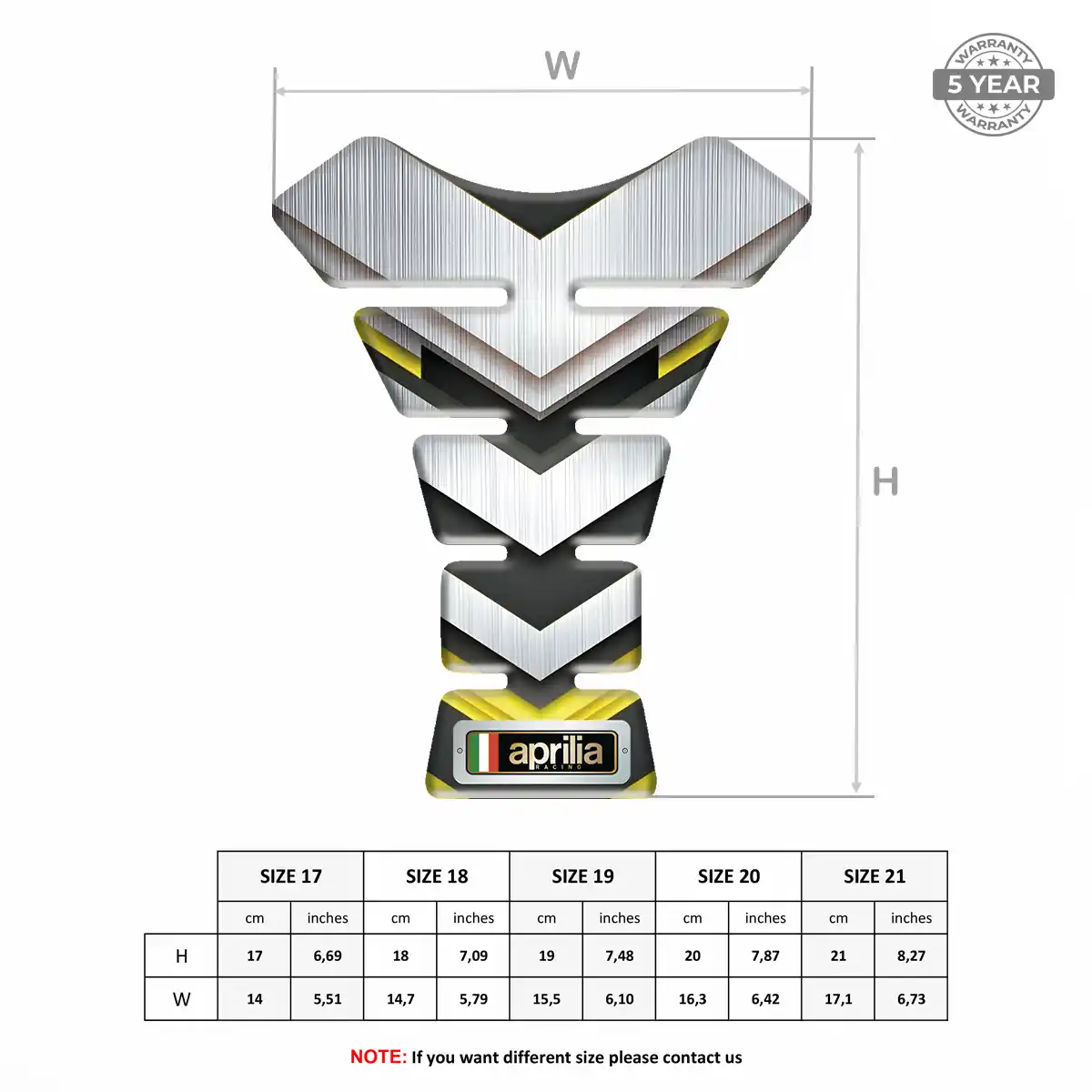Aprilia Tank Guard Pad Motorcycle Opulent Line