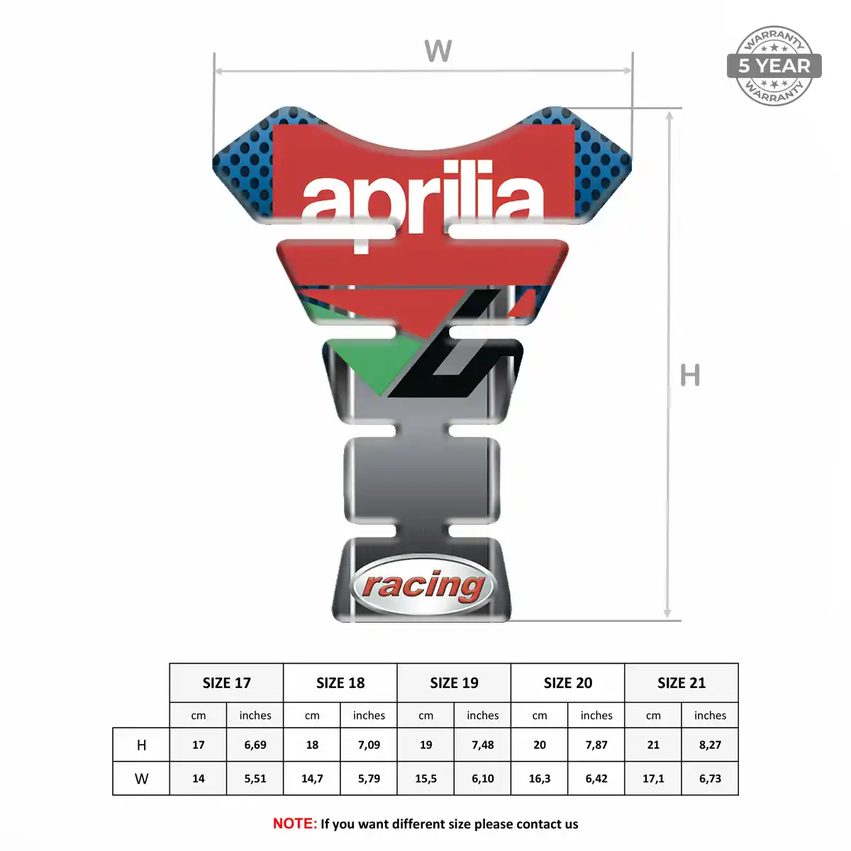 Aprilia Tank Guard Pad Motorcycle Refined Design