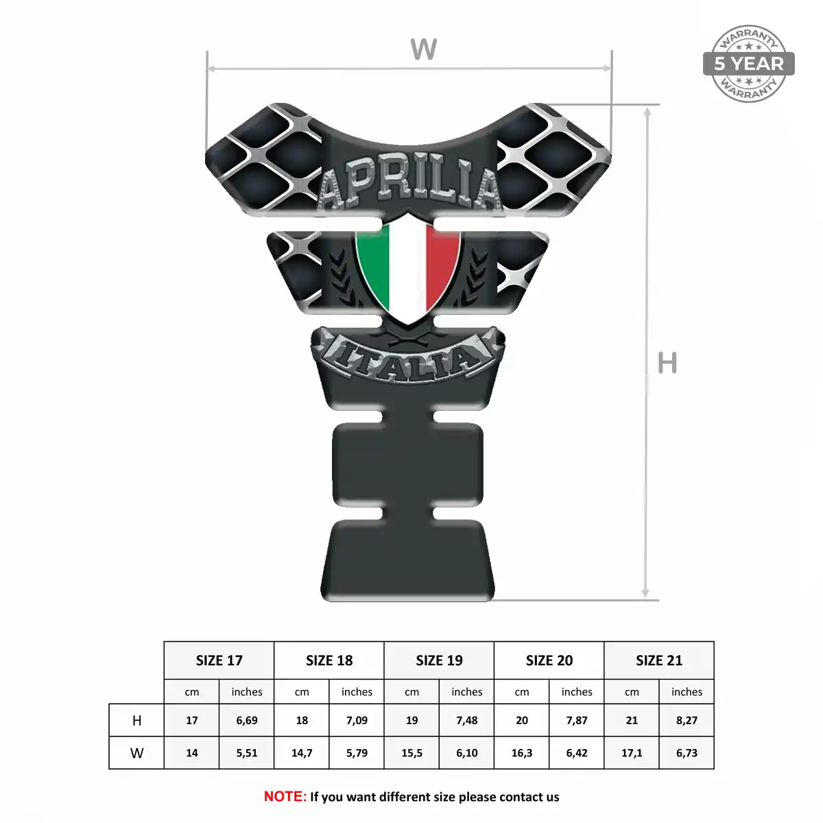 Aprilia Tank Guard Pad Motorcycle Superior Craft
