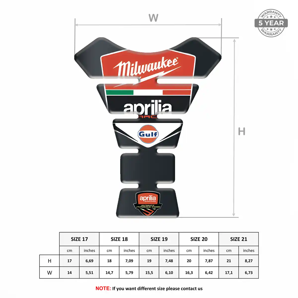 Aprilia Tank Guard Pad Prime Quality