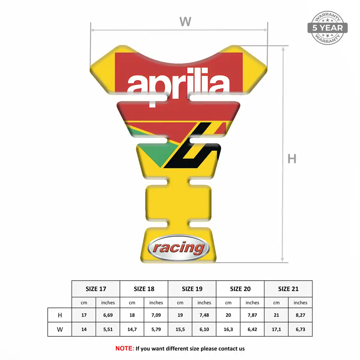 Aprilia Tank Guard Pad Signature Grade