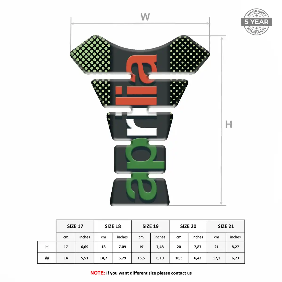 Aprilia Tank Guard Pad Sleek Style