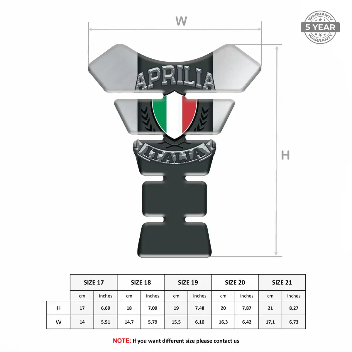 Aprilia Tank Guard Pad Superior Craft