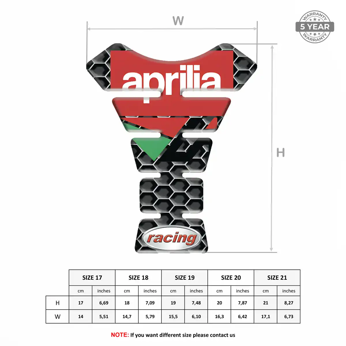 Aprilia Tank Guard Pads Deluxe Edition