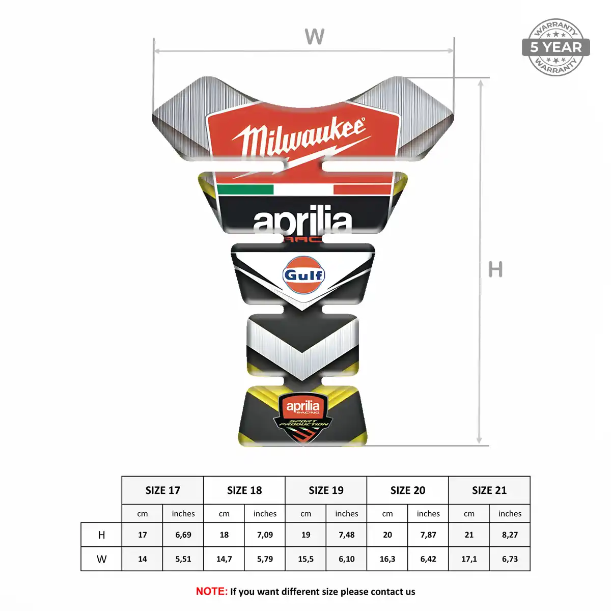 Aprilia Tank Guard Pads Elite Edition