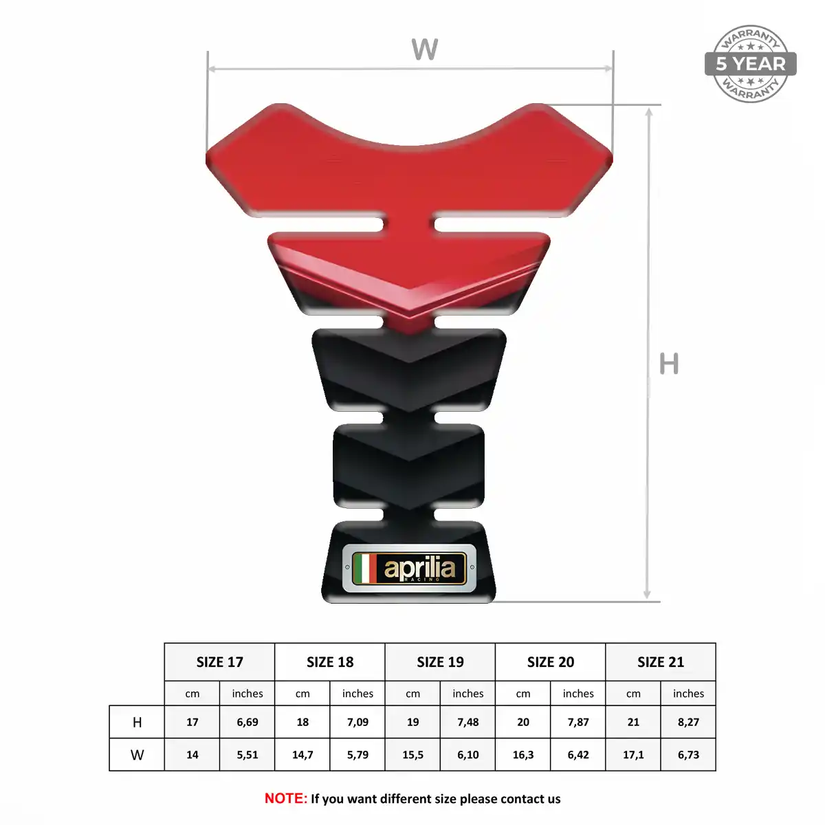 Aprilia Tank Guard Pads Motorbike Noble Edition
