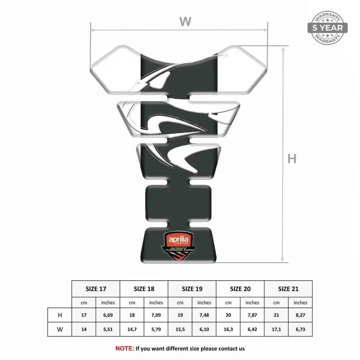 Aprilia Tank Guard Pads Motorcycle Deluxe Edition