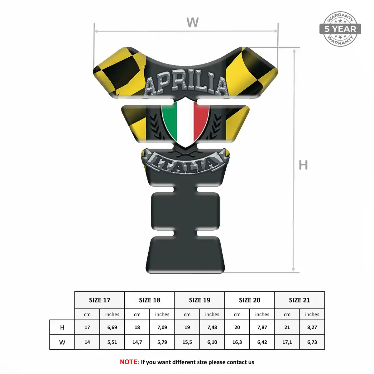 Aprilia Tank Guard Pads Motorcycle Opulent Line