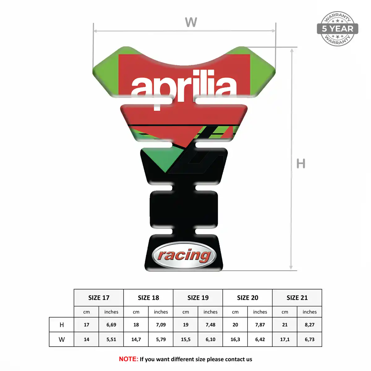 Aprilia Tank Guard Pads Motorcycle Refined Design