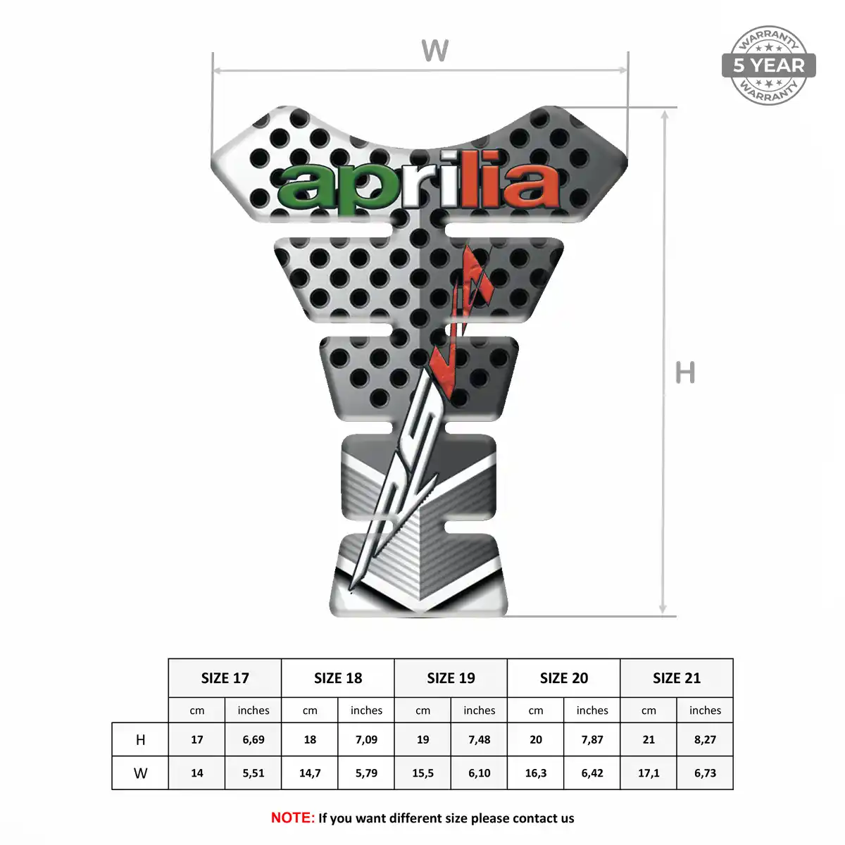 Aprilia Tank Guard Pads Motorcycle Sleek Style