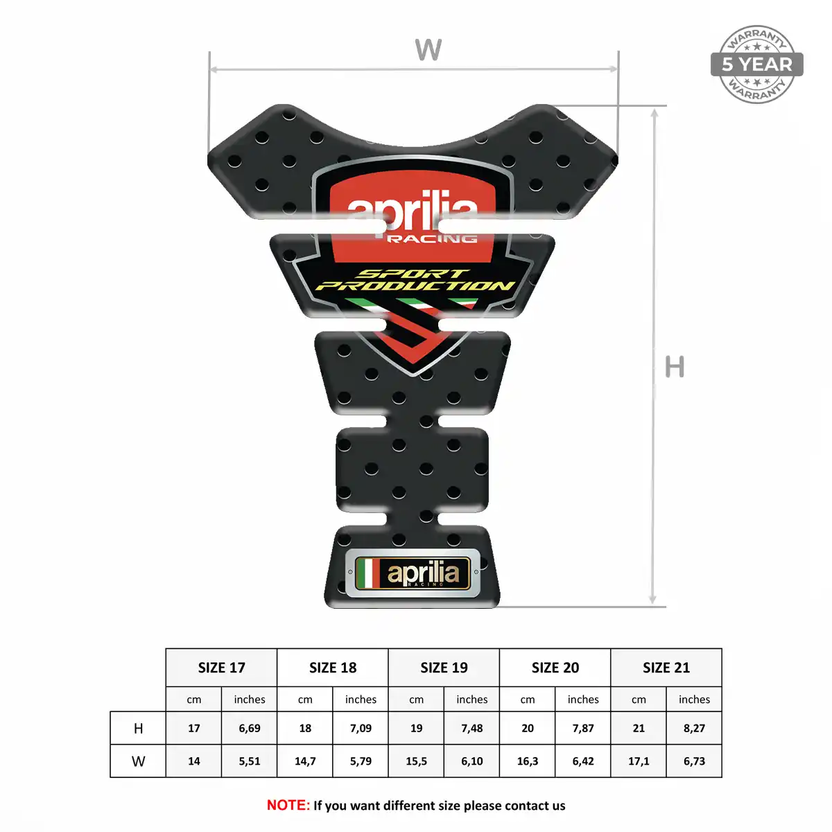 Aprilia Tank Guard Pads Prestige Line