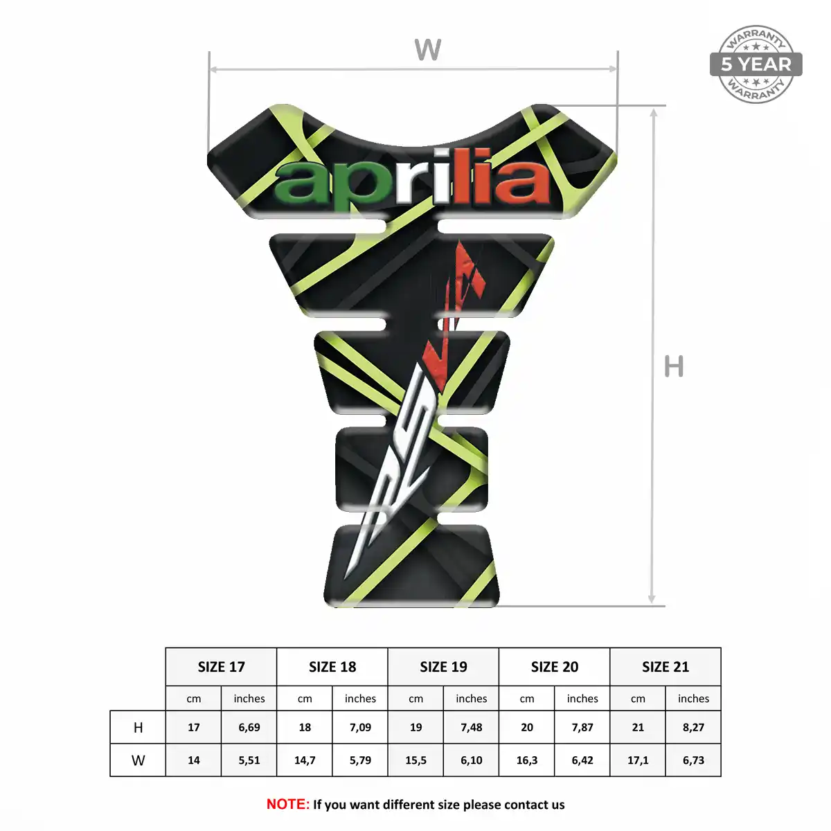 Aprilia Tank Guard Pads Prime Quality