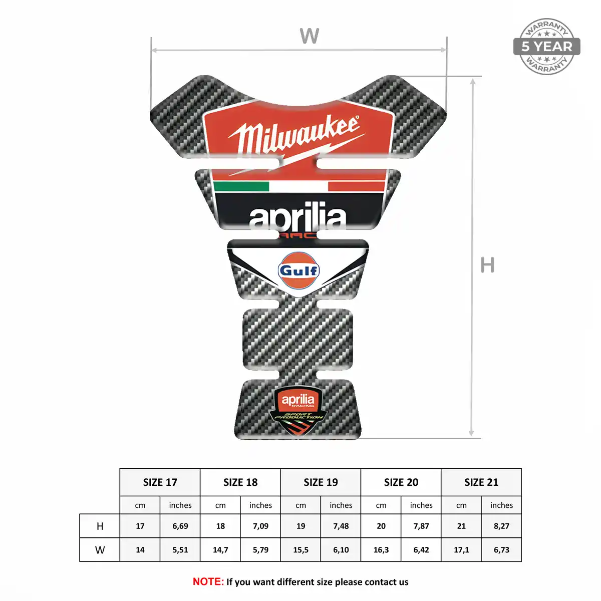 Aprilia Tank Guard Pads Resin Elite