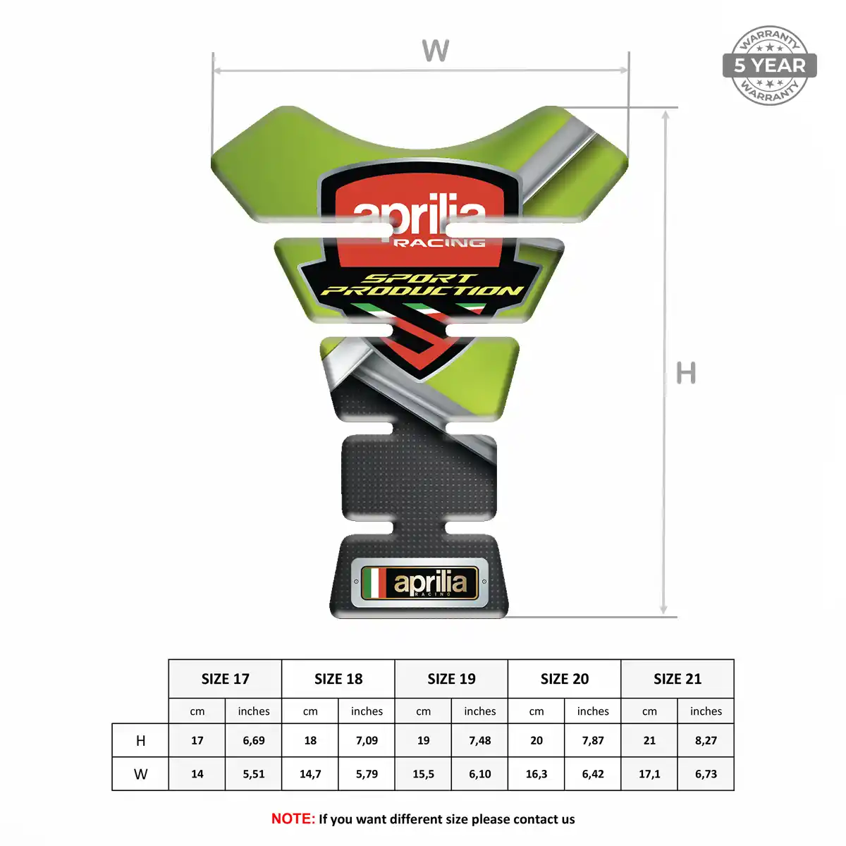 Aprilia Tank Guard Pads Sleek Style