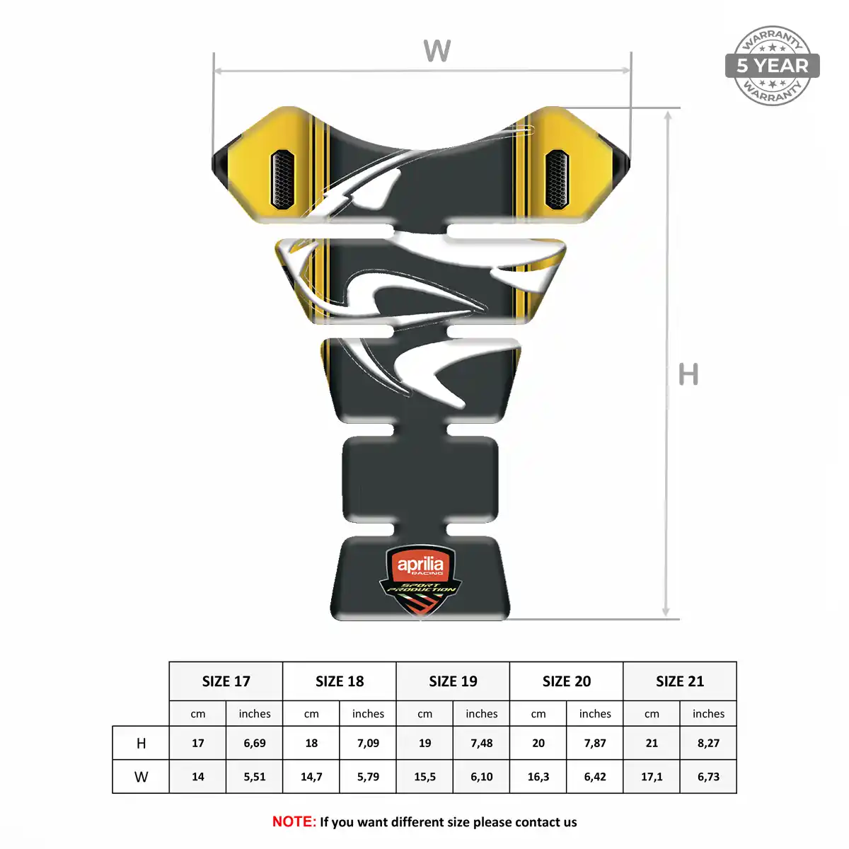 Aprilia Tank Guard Protector Deluxe Edition