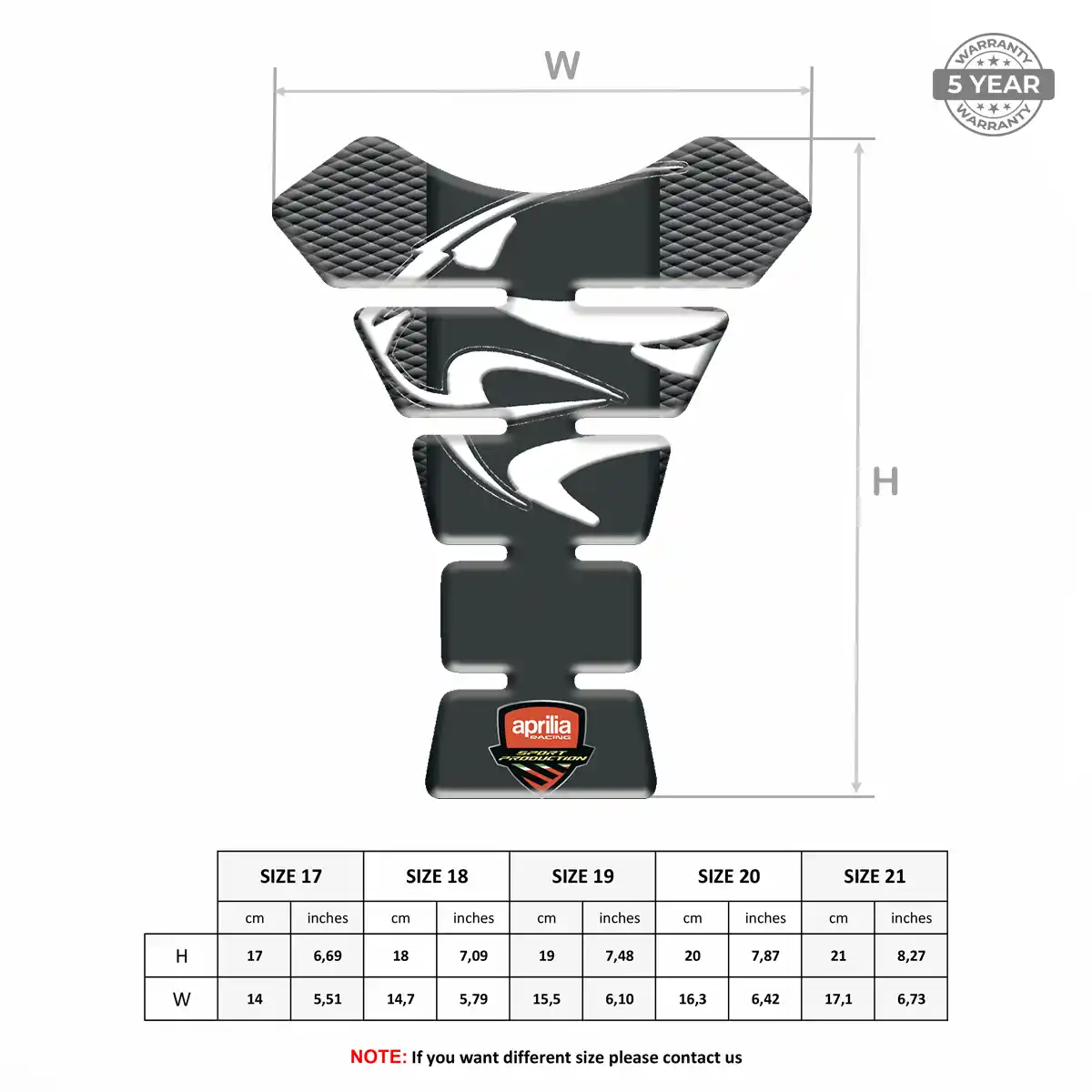 Aprilia Tank Guard Protector Elite Finish