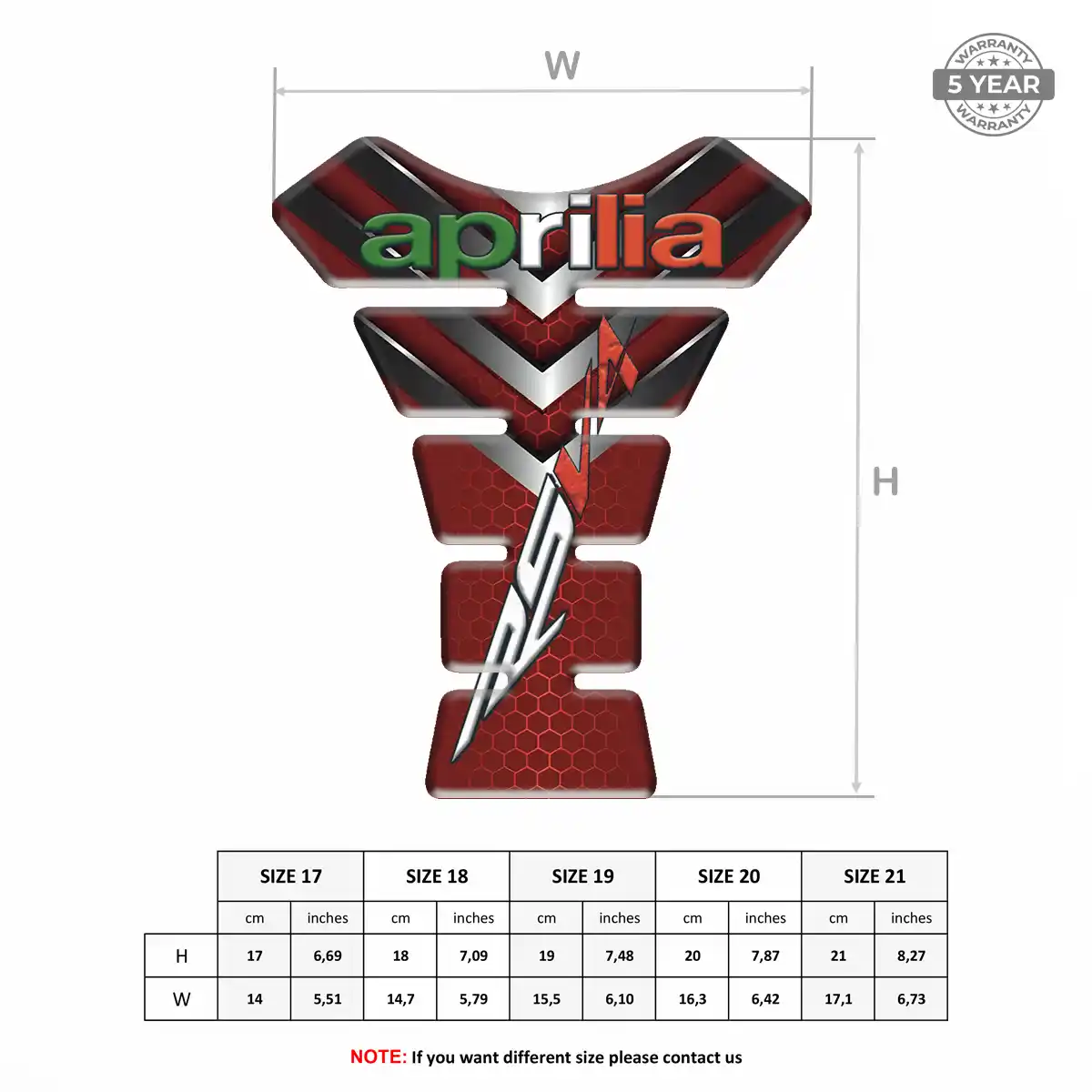 Aprilia Tank Guard Protector Motorbike Elite Edition