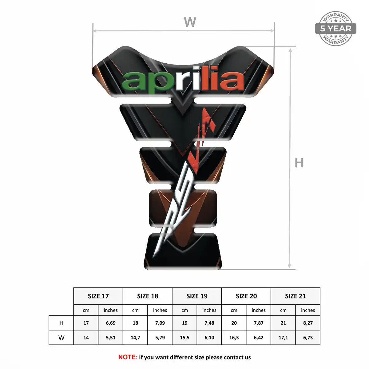 Aprilia Tank Guard Protector Motorbike Noble Edition