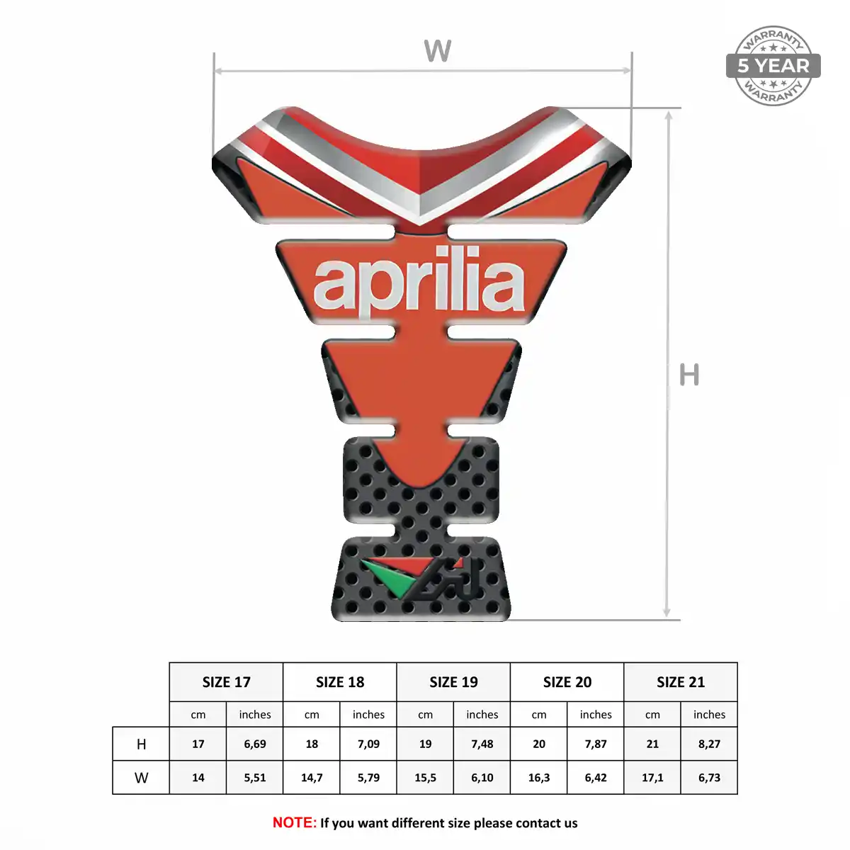 Aprilia Tank Guard Protector Motorbike Prime Quality