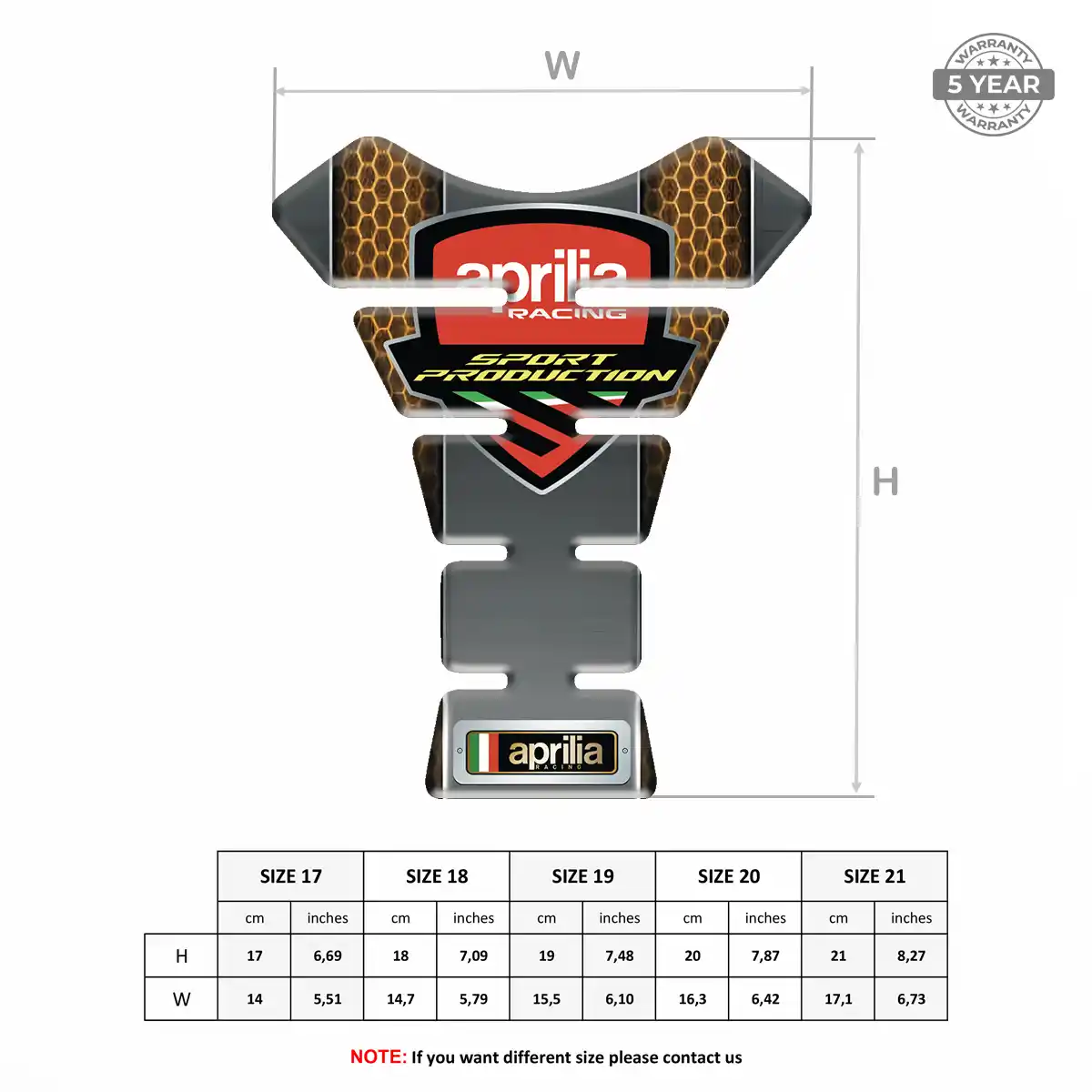 Aprilia Tank Guard Protector Motorcycle Elite Edition