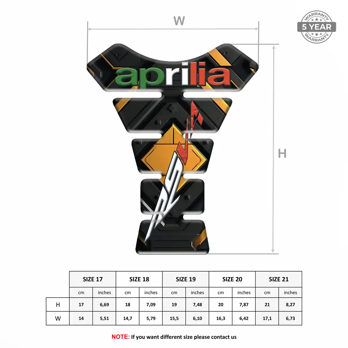 Aprilia Tank Guard Protector Motorcycle Exclusive Series