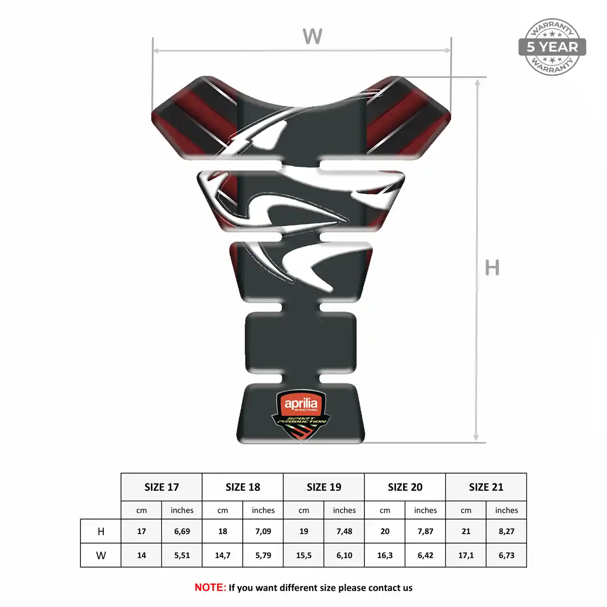 Aprilia Tank Guard Protector Motorcycle Prime Quality