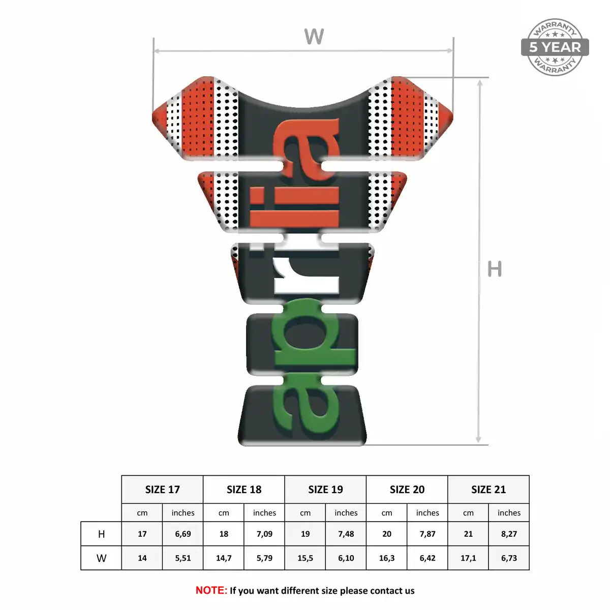 Aprilia Tank Guard Protector Motorcycle Resin Elite