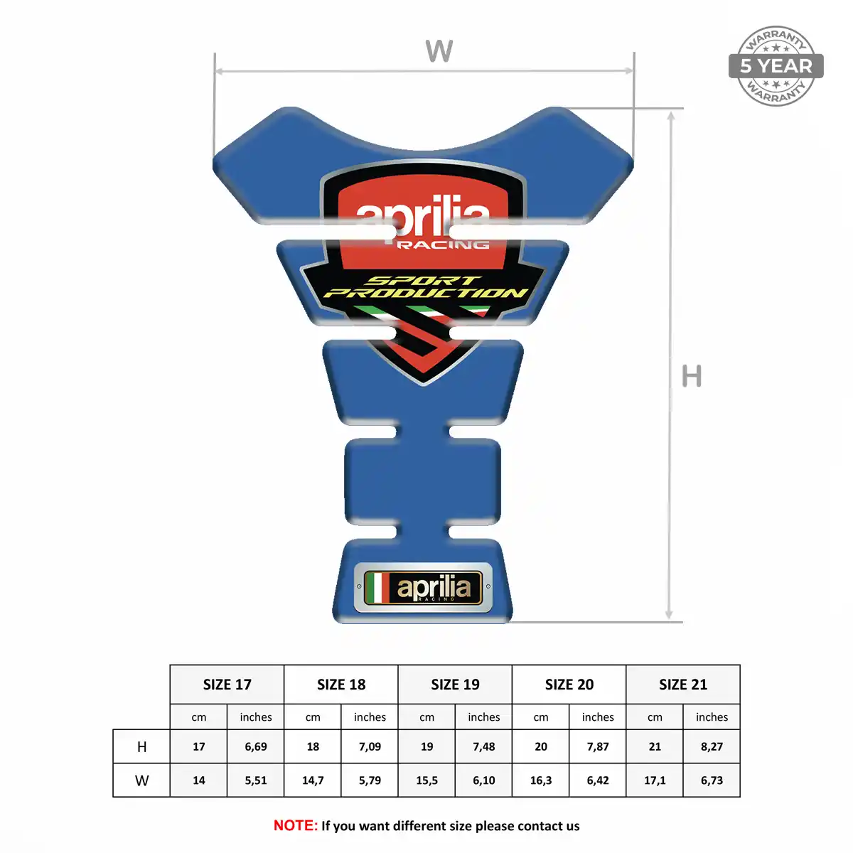 Aprilia Tank Guard Protector Noble Edition
