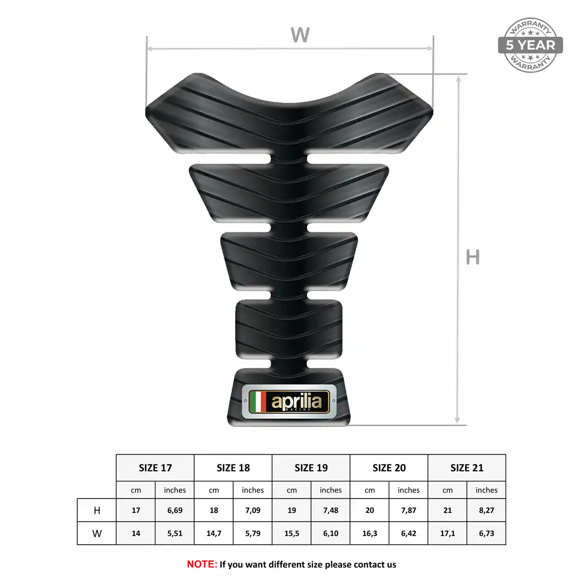 Aprilia Tank Guard Protector Refined Design