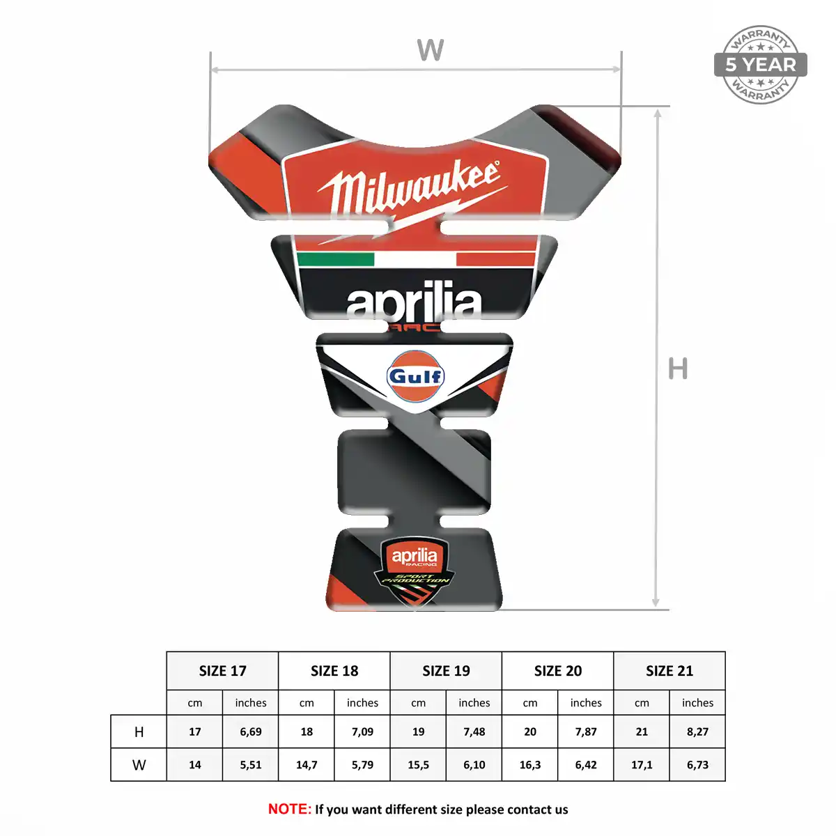 Aprilia Tank Guard Protector Superior Craft