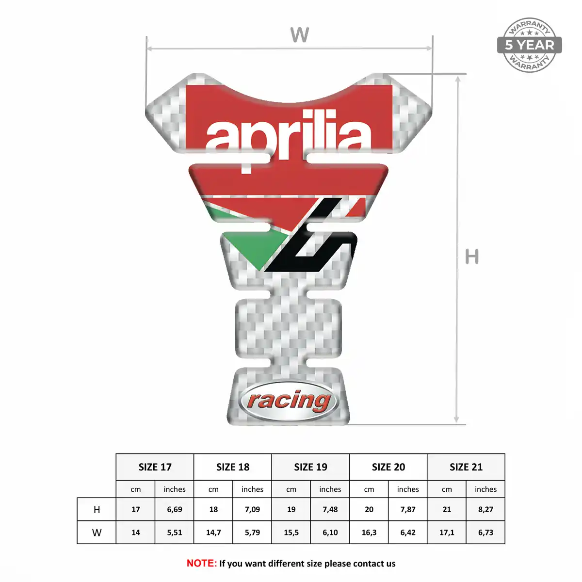 Aprilia Tank Guards Elite Finish