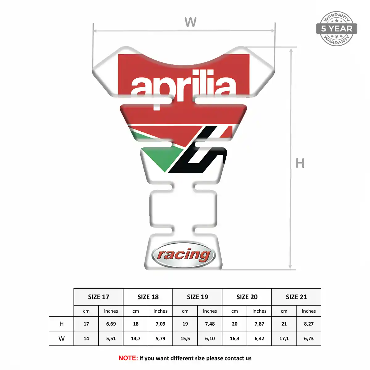 Aprilia Tank Guards Motorbike Deluxe Edition