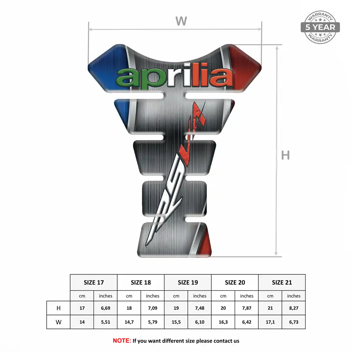 Aprilia Tank Guards Motorbike Elite Finish