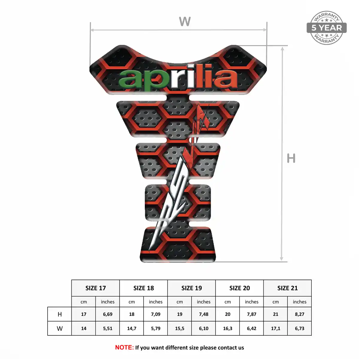Aprilia Tank Guards Motorbike Opulent Line