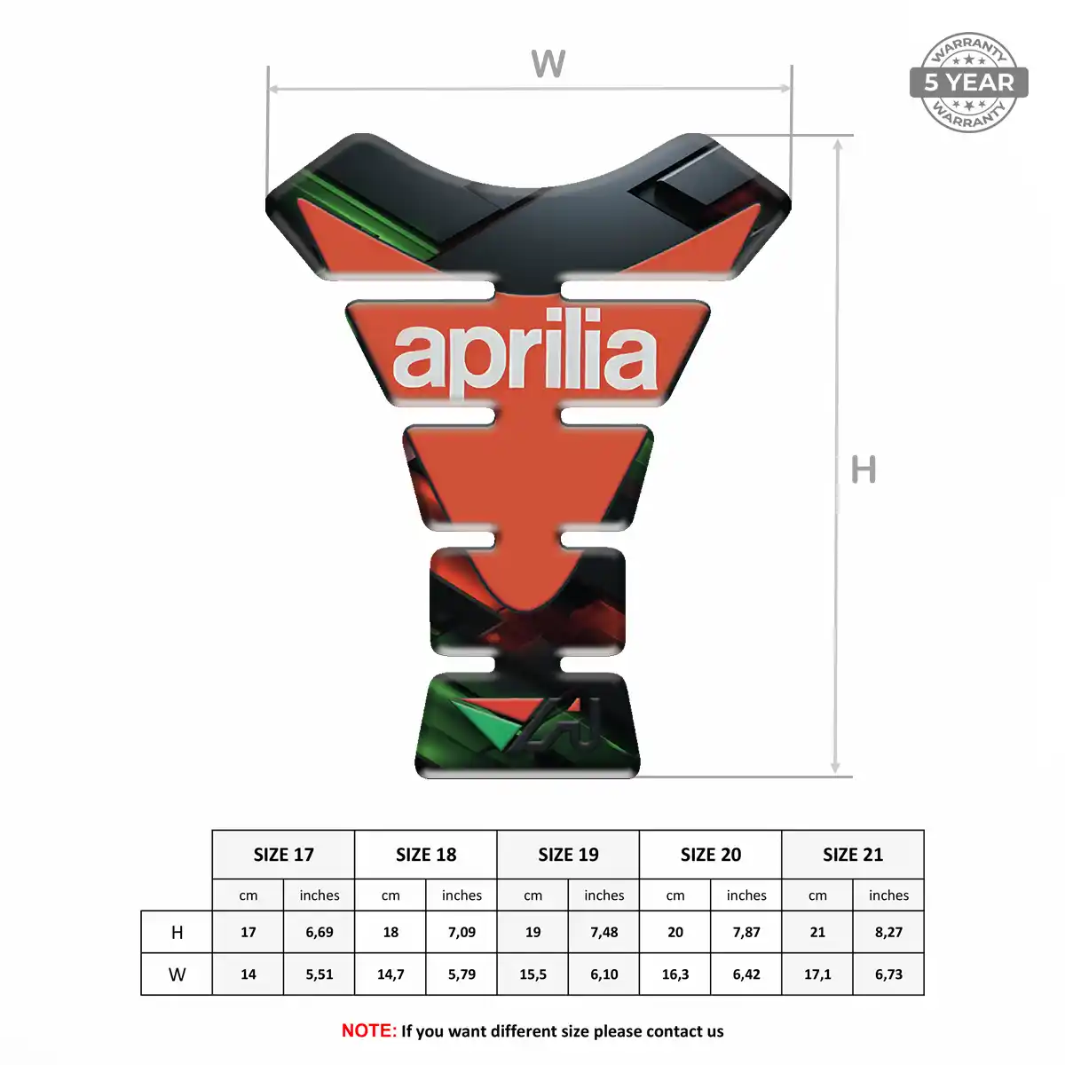 Aprilia Tank Guards Motorbike Signature Grade