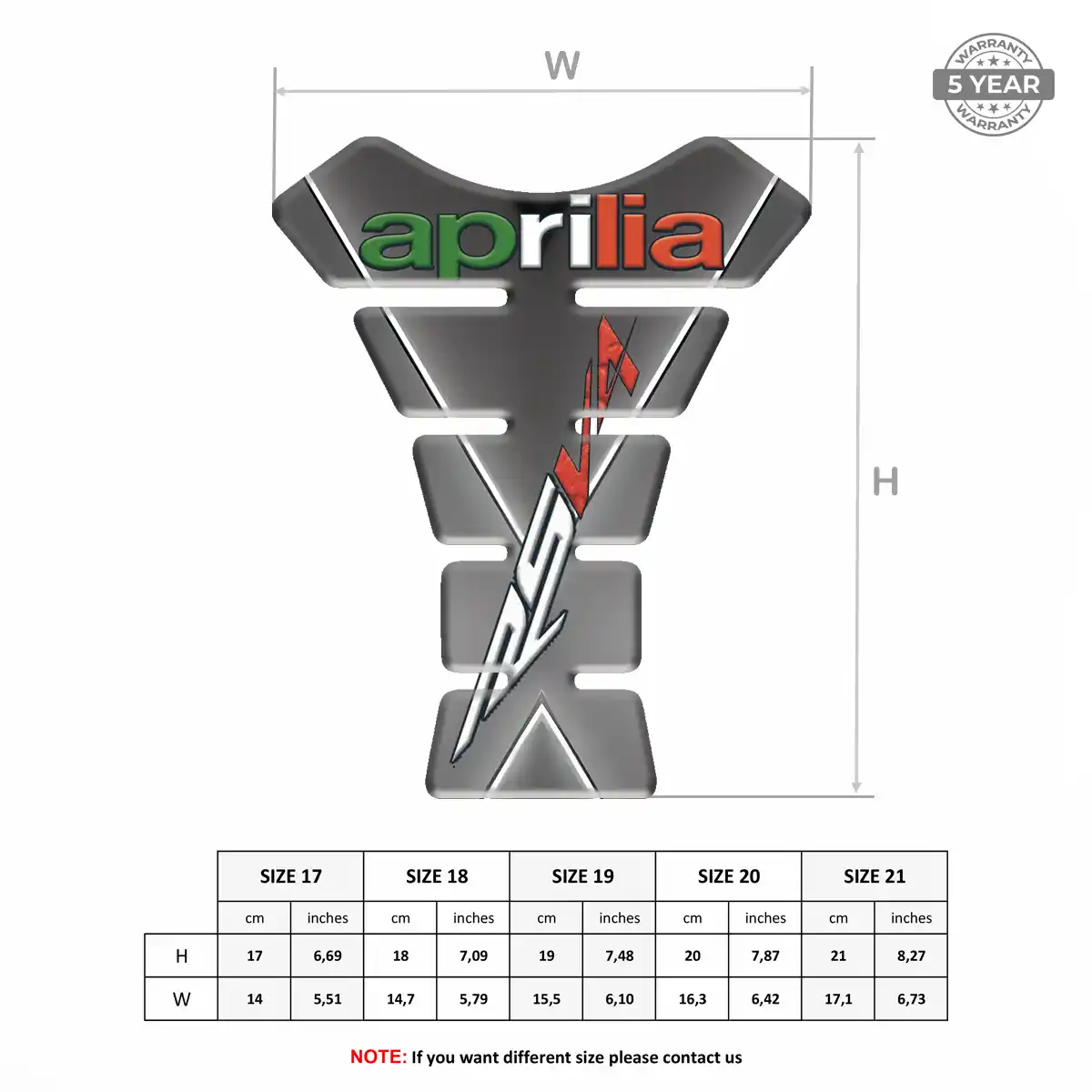 Aprilia Tank Guards Motorbike Sleek Style