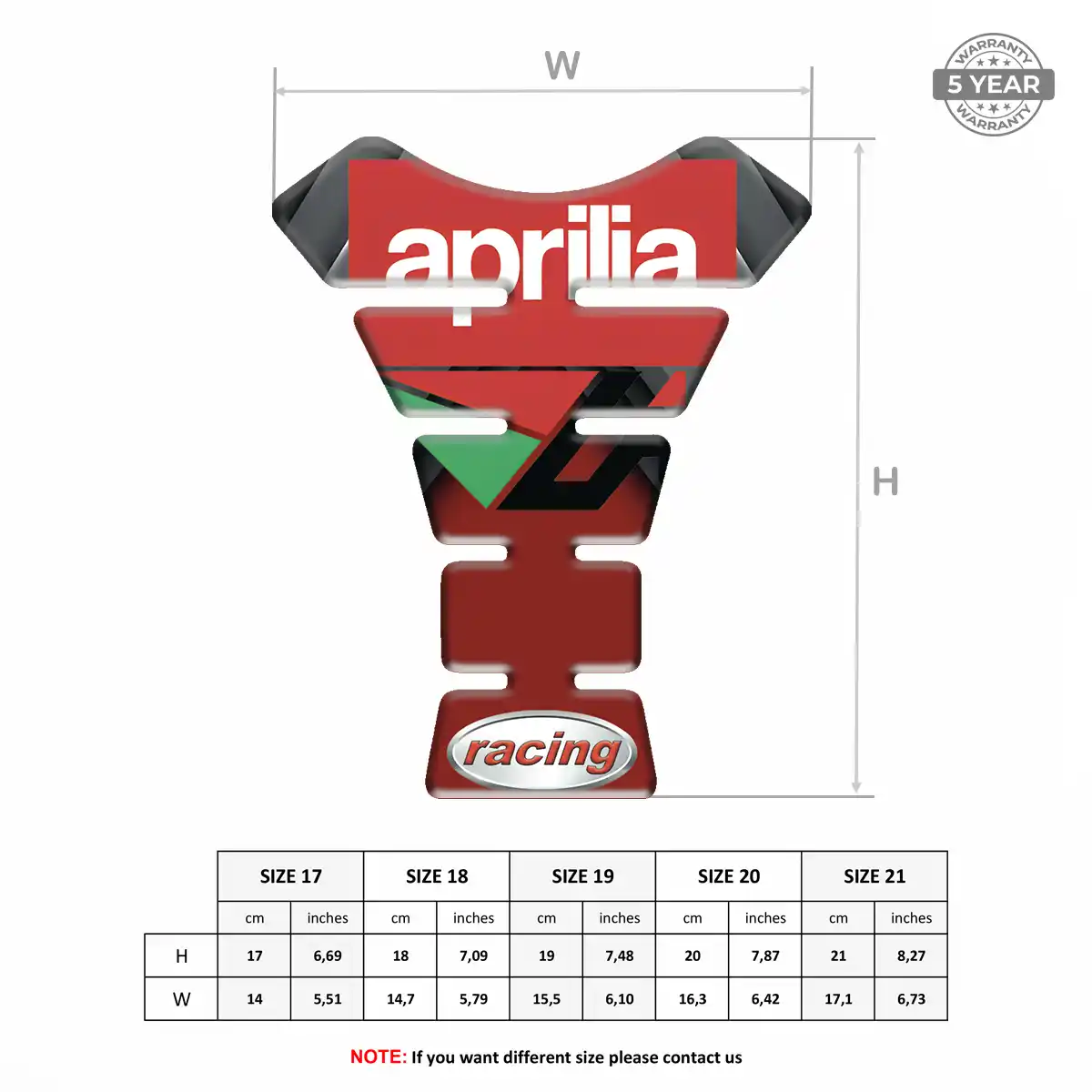 Aprilia Tank Guards Motorcycle Elite Finish