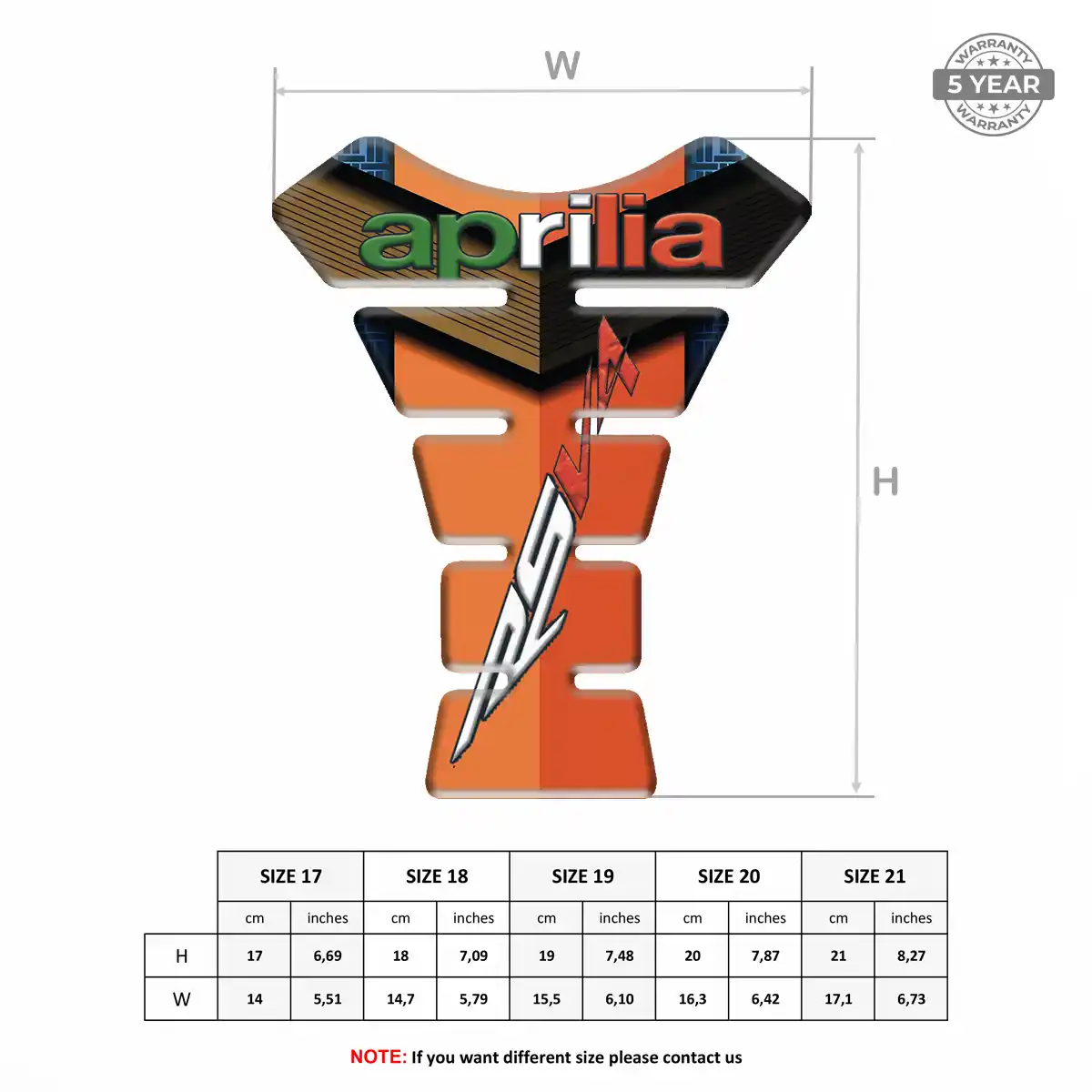 Aprilia Tank Guards Motorcycle Opulent Line