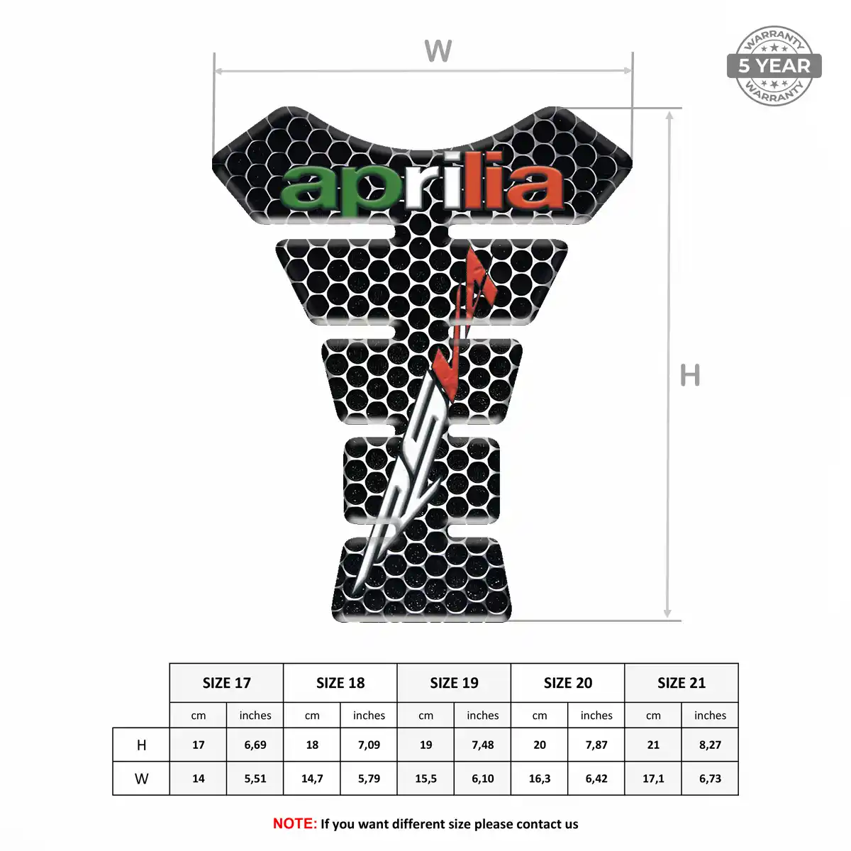 Aprilia Tank Guards Motorcycle Signature Grade