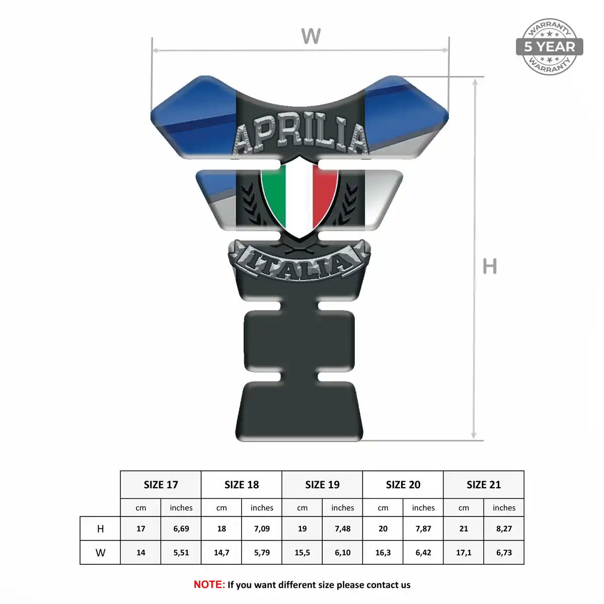 Aprilia Tank Guards Motorcycle Sleek Style