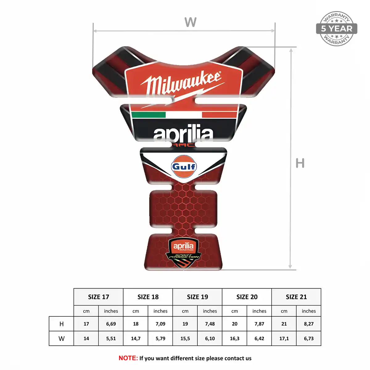 Aprilia Tank Guards Sleek Style